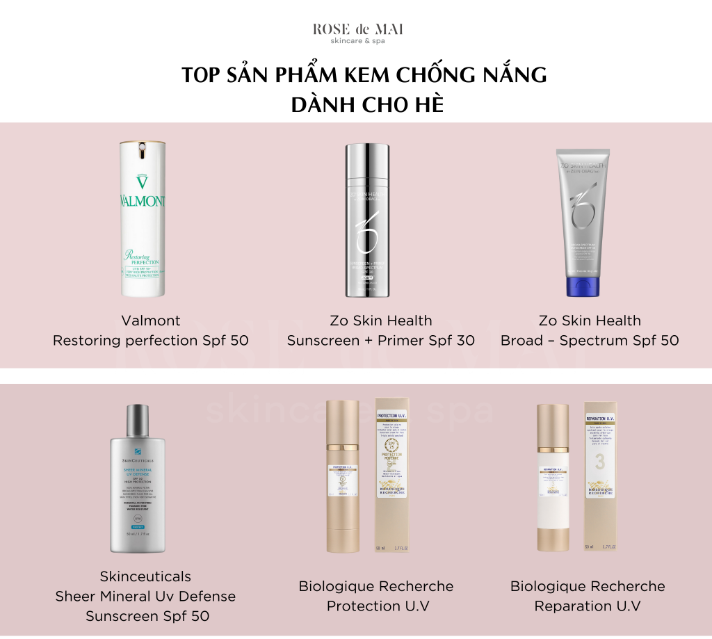 Top sản phẩm kem chống nắng dành cho mùa hè 2022