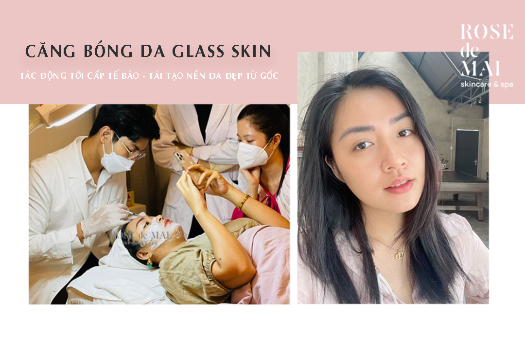 căng bóng da glass skin